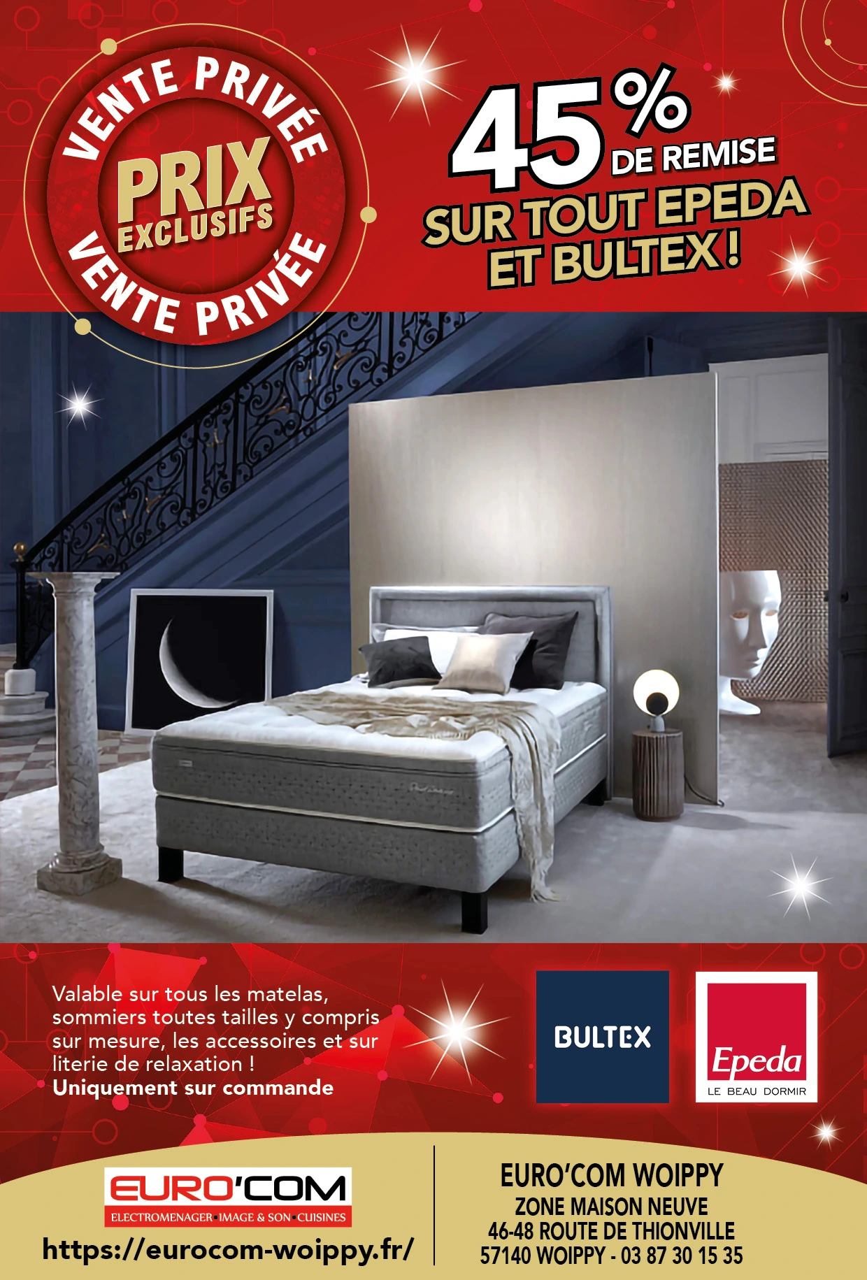 45% de remise sur tout EPEDA et BULTEX